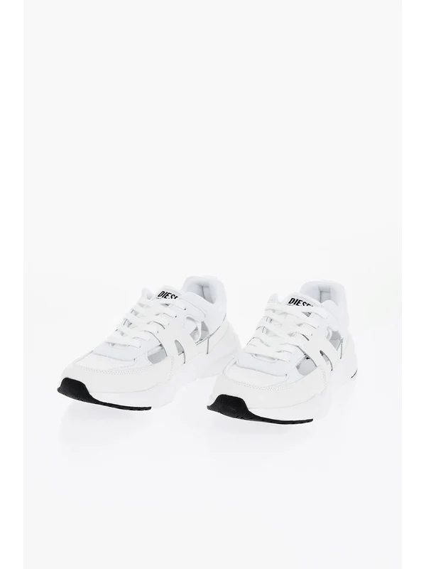 Diesel Kids White Low Top Sneakers - Image 2