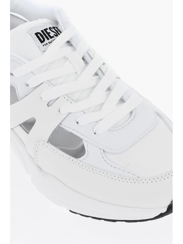 Diesel Kids White Low Top Sneakers - Image 4