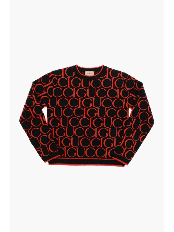Gucci Kids Navy Red Knitted - Image 2