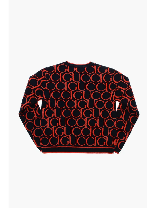 Gucci Kids Navy Red Knitted - Image 4