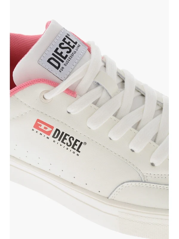 Diesel Kids White Low Top Sneakers - Image 4