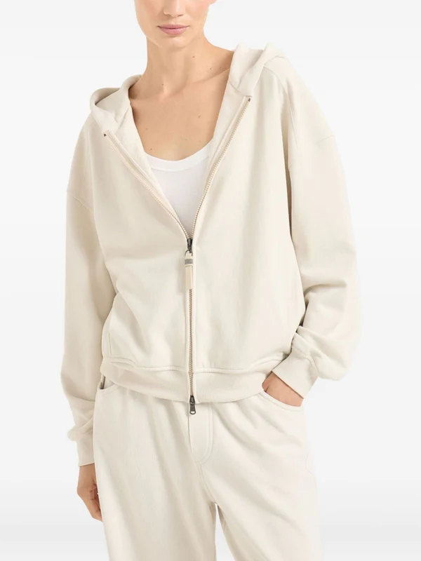 Brunello Cucinelli Ivory Hoodies - Image 2