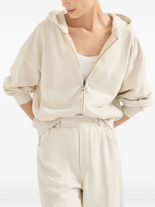 Brunello Cucinelli Ivory Hoodies - Image 5