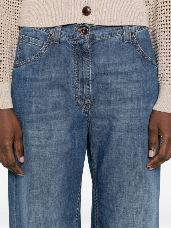 Brunello Cucinelli Blue Denim Pants - Image 2
