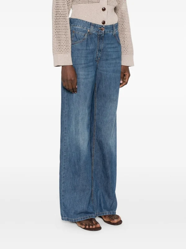 Brunello Cucinelli Blue Denim Pants - Image 4