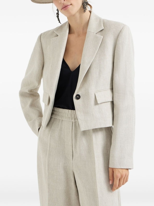 Brunello Cucinelli Beige Tailored Jackets - Image 3