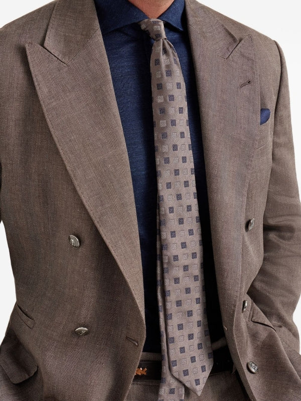 Brunello Cucinelli Brown Neck Ties - Image 2