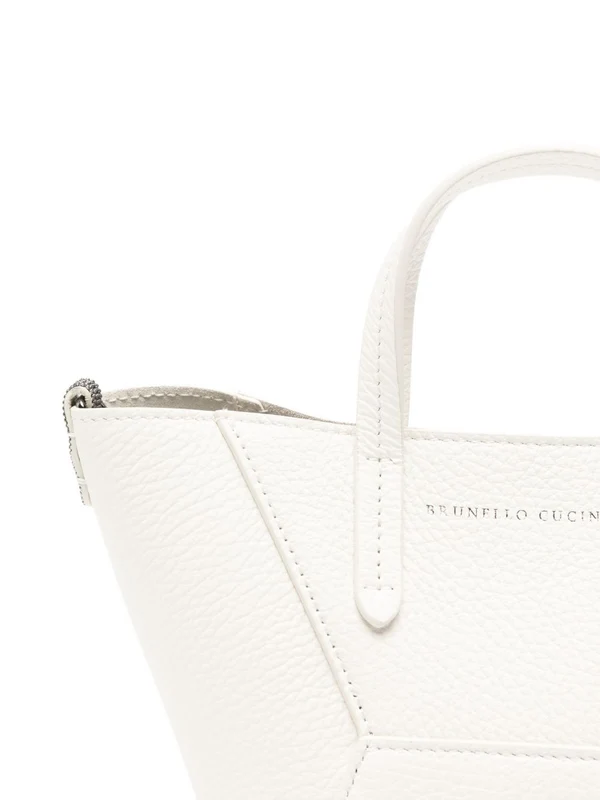 Brunello Cucinelli White Tote Bags - Image 2