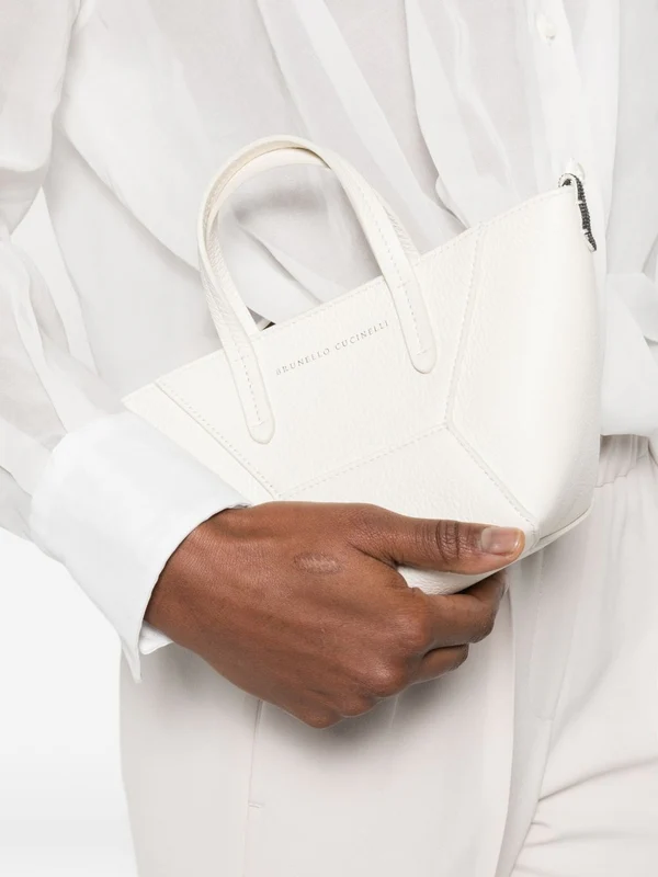 Brunello Cucinelli White Tote Bags - Image 3
