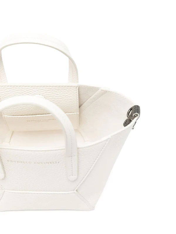 Brunello Cucinelli White Tote Bags - Image 4