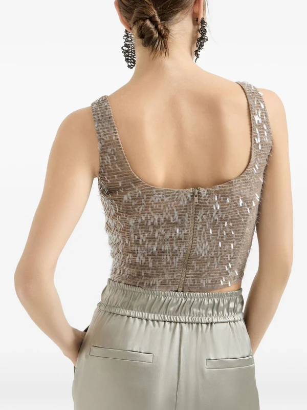 Brunello Cucinelli Beige Sleeveless - Image 4