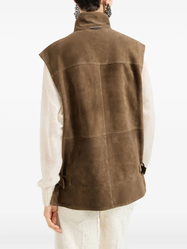 Brunello Cucinelli Brown Vests - Image 5