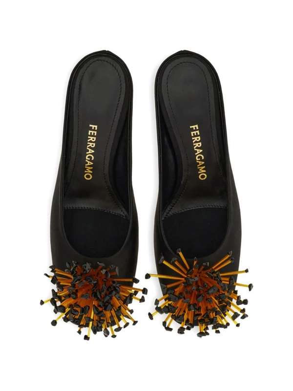 Ferragamo Black Sandal Heels - Image 4