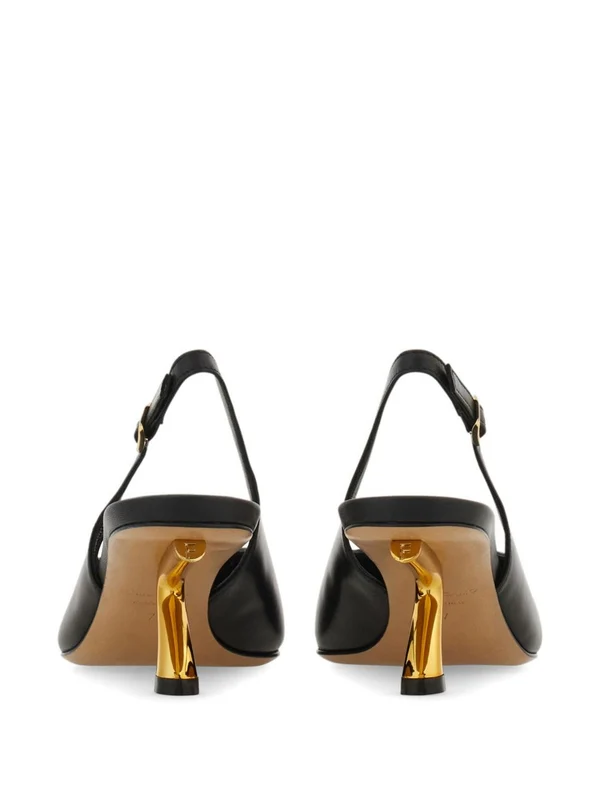 Ferragamo Black Slingback Heels - Image 3