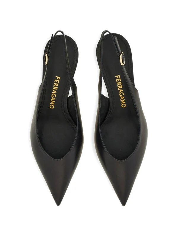 Ferragamo Black Slingback Heels - Image 4