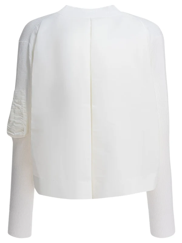 Sacai White Cardigans - Image 2