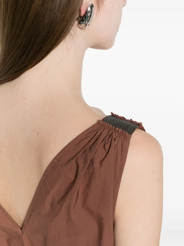 Brunello Cucinelli Brown Long Dress - Image 5