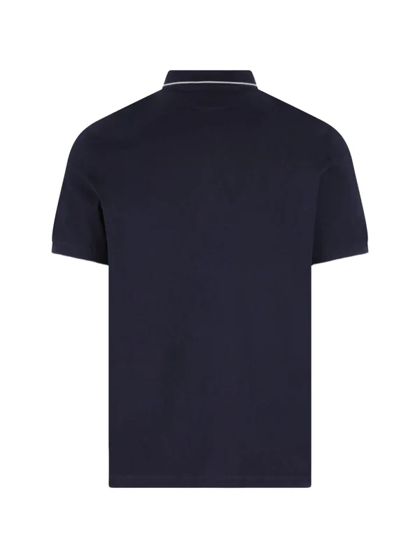 Brunello Cucinelli Navy Polo Shirts - Image 4