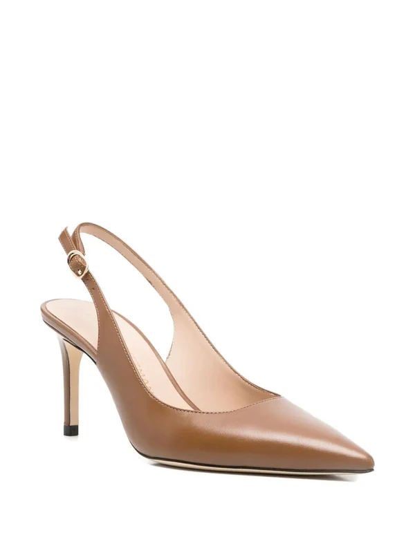Stuart Weitzman Brown Slingback Heels - Image 2