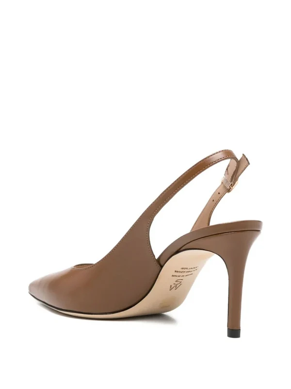 Stuart Weitzman Brown Slingback Heels - Image 3