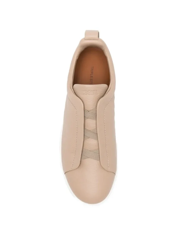 Z Zegna Beige Low Top Sneakers - Image 3