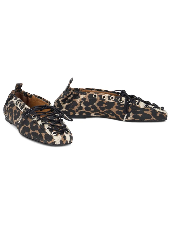 Ganni Leopard Flat Shoes - Image 3