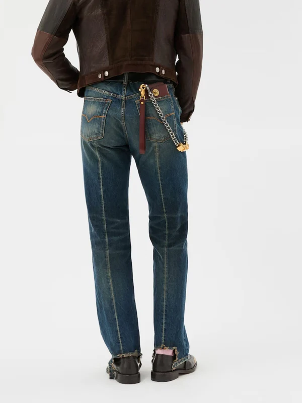 Versace Blue Denim Pants - Image 3