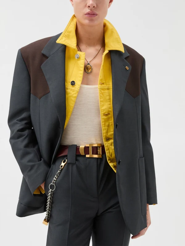 Versace Grey Tailored Jackets - Image 2