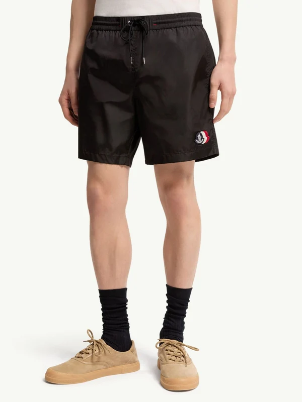 Moncler Black Swim Shorts - Image 2