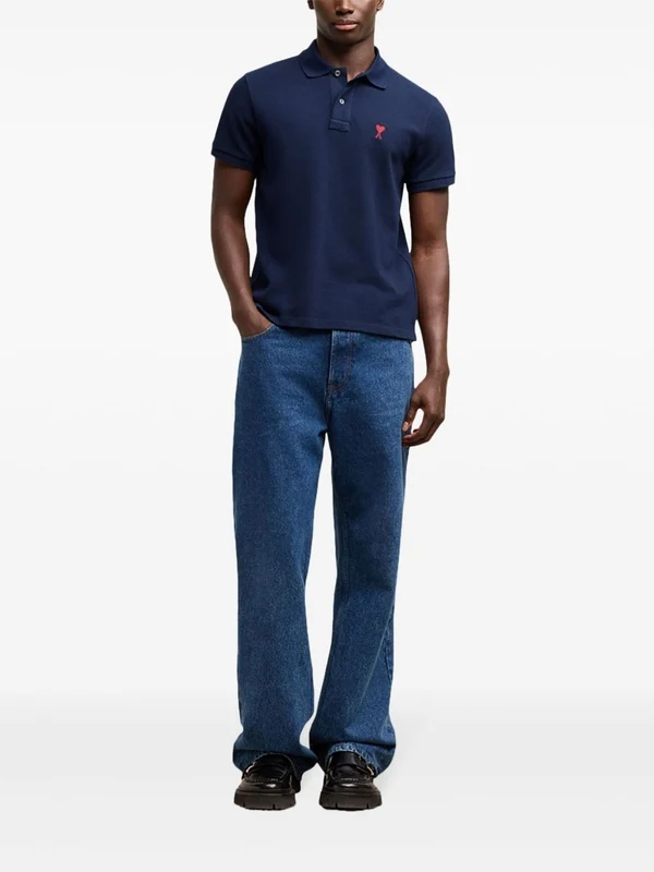 Ami Navy Polo Shirts - Image 2