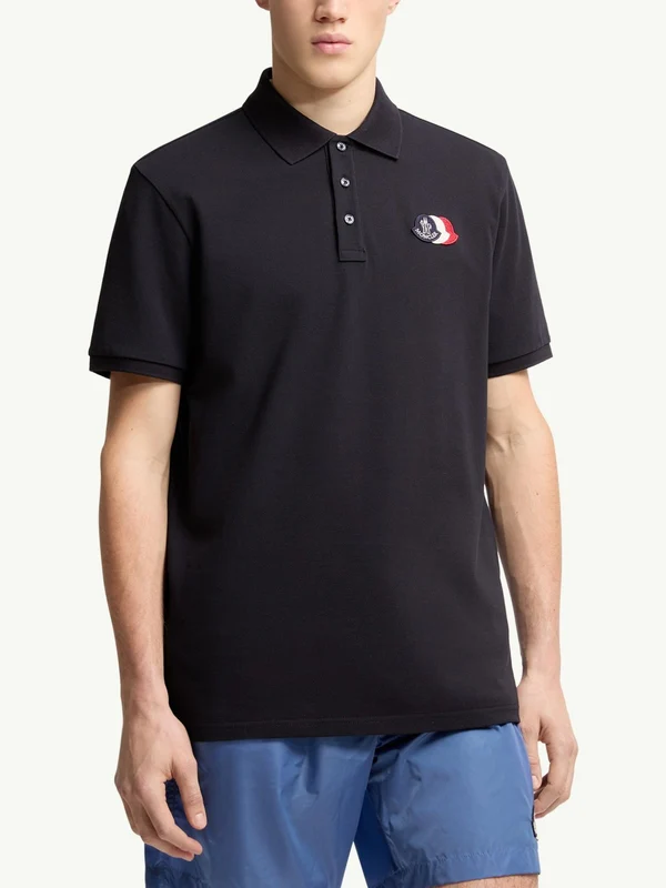 Moncler Navy Polo Shirts - Image 2