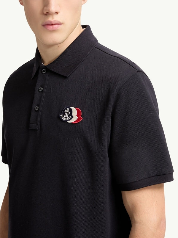 Moncler Navy Polo Shirts - Image 4