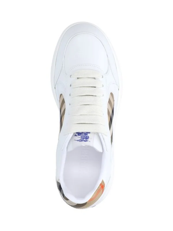 Burberry White Low Top Sneakers - Image 4
