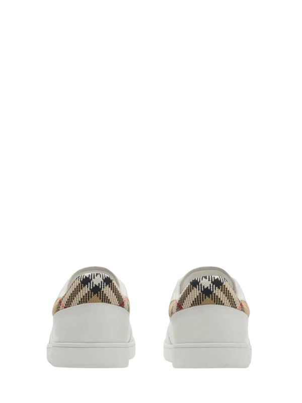 Burberry White Low Top Sneakers - Image 3