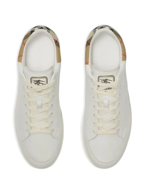 Burberry White Low Top Sneakers - Image 6