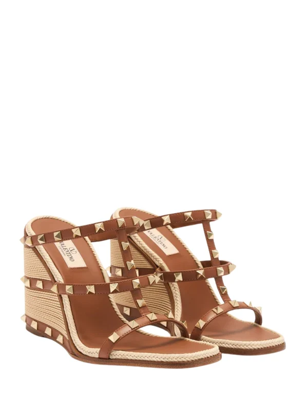 Valentino Beige Wedge Sandals - Image 2