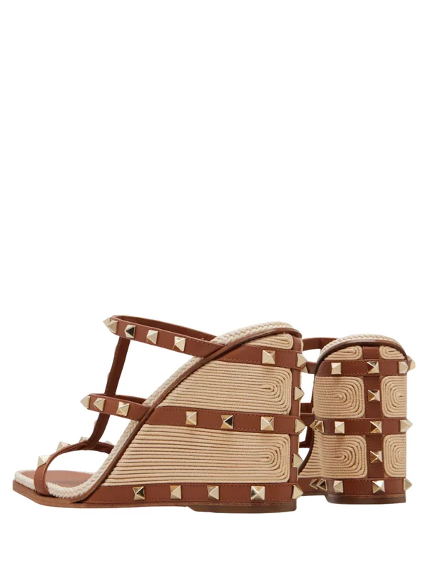 Valentino Beige Wedge Sandals - Image 3