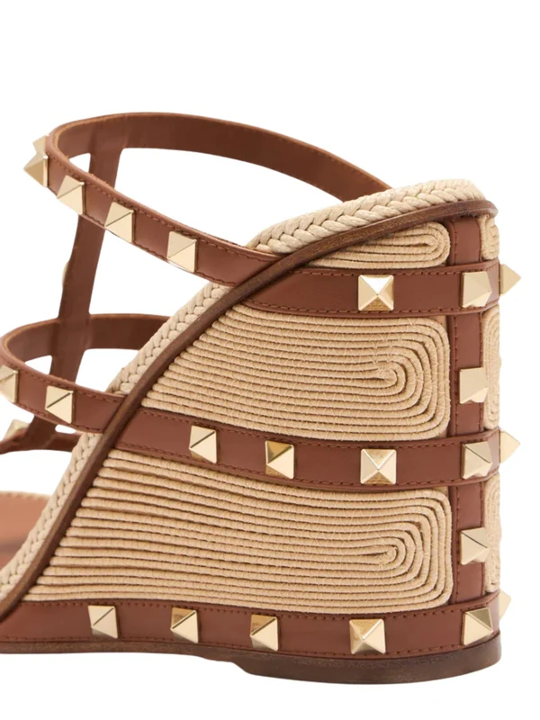 Valentino Beige Wedge Sandals - Image 4