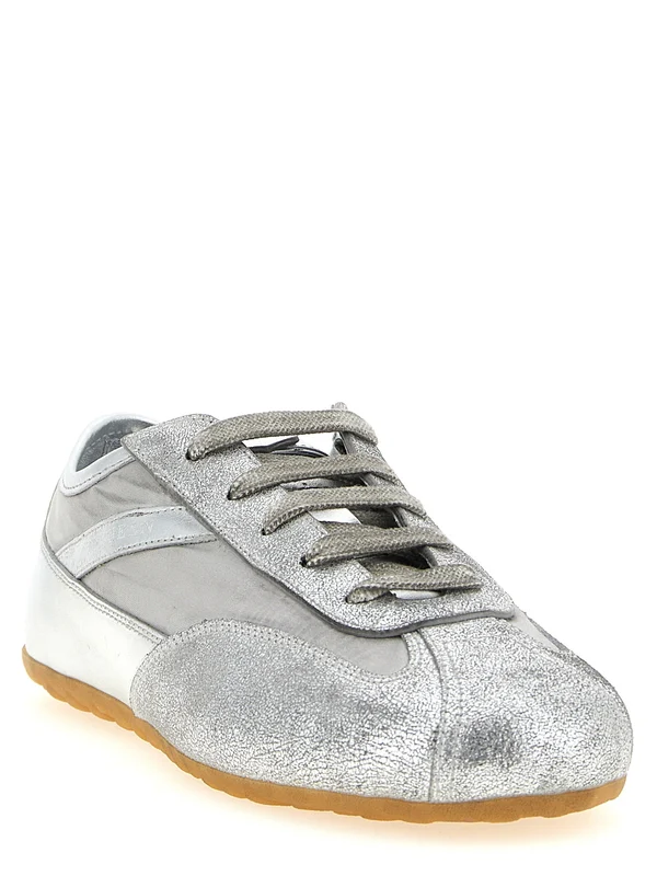 Alexander Mcqueen Silver Low Top Sneakers - Image 2