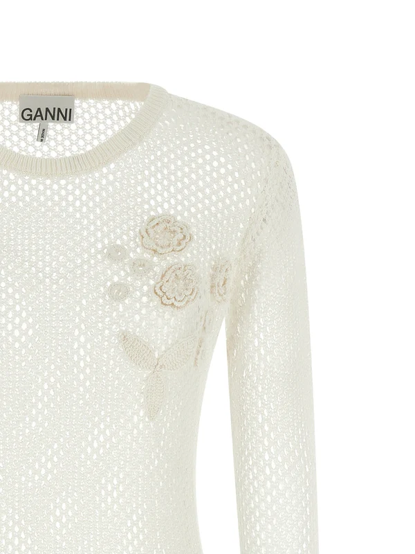 Ganni White Long Sleeve - Image 3