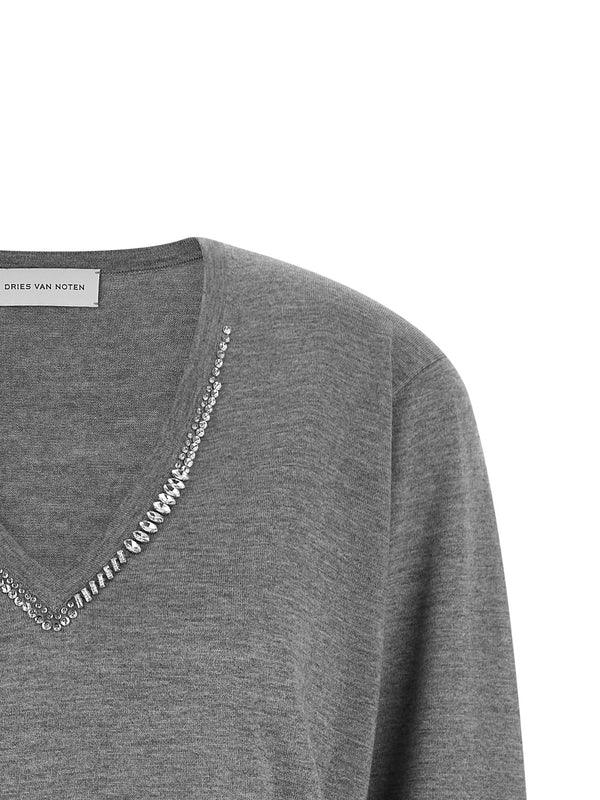 Dries Van Noten Grey Knitted - Image 3