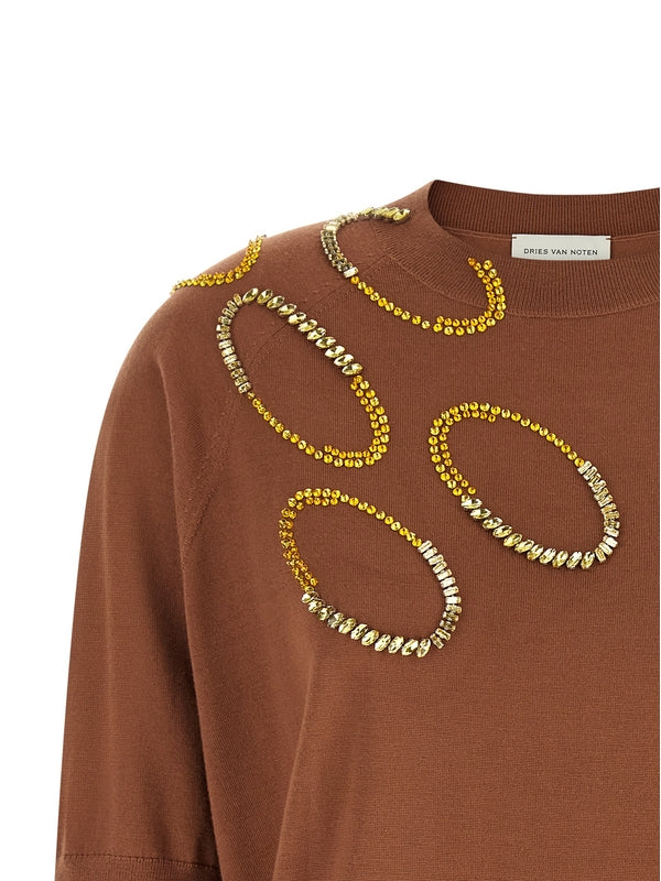 Dries Van Noten Brown Knitted - Image 3