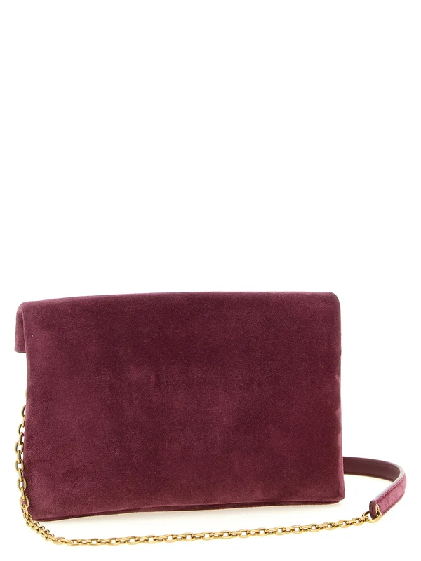 Saint Laurent Burgundy Clutch Bag - Image 2
