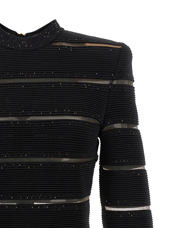 Balmain Black Mini Dress - Image 3