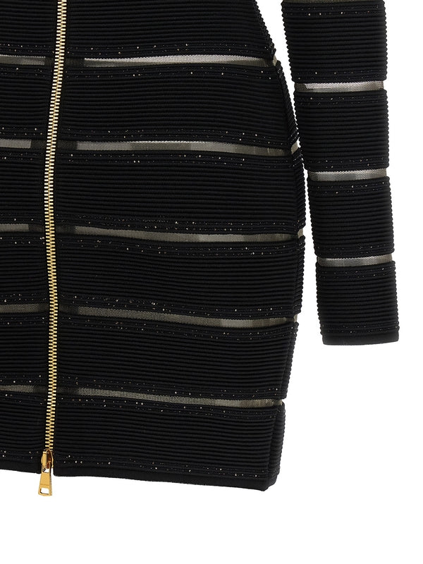 Balmain Black Mini Dress - Image 4