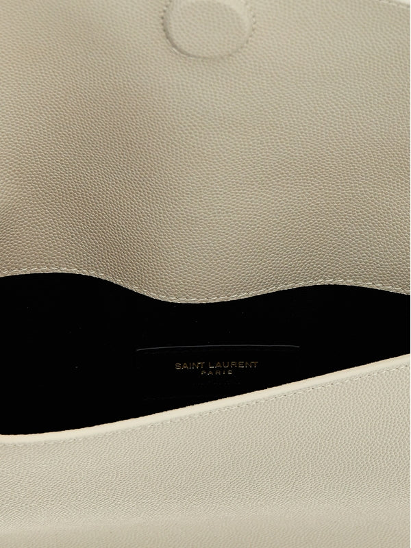 Saint Laurent Ivory Clutch Bags - Image 4