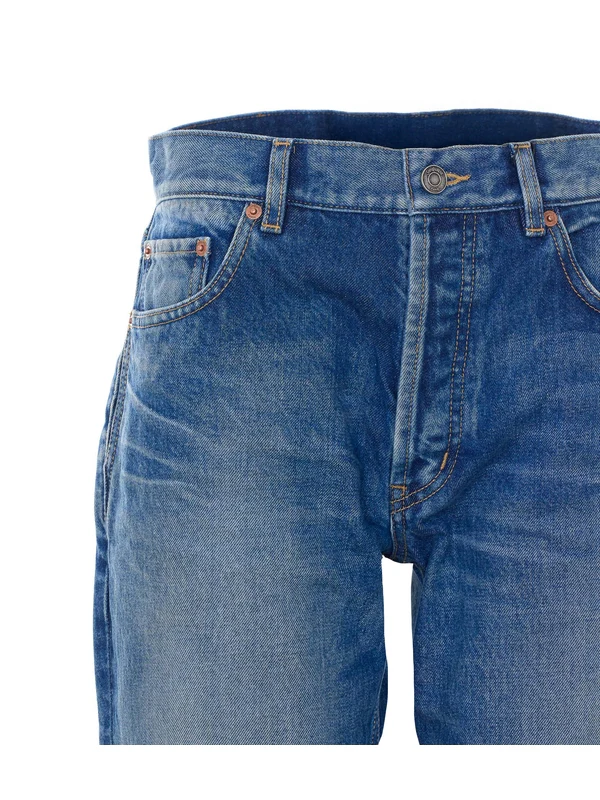Saint Laurent Blue Denim Pants - Image 4
