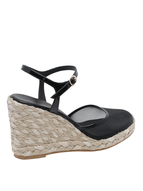 Stuart Weitzman Black Wedge Sandals - Image 3