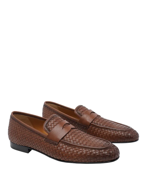 Stuart Weitzman Brown Penny Loafer - Image 2