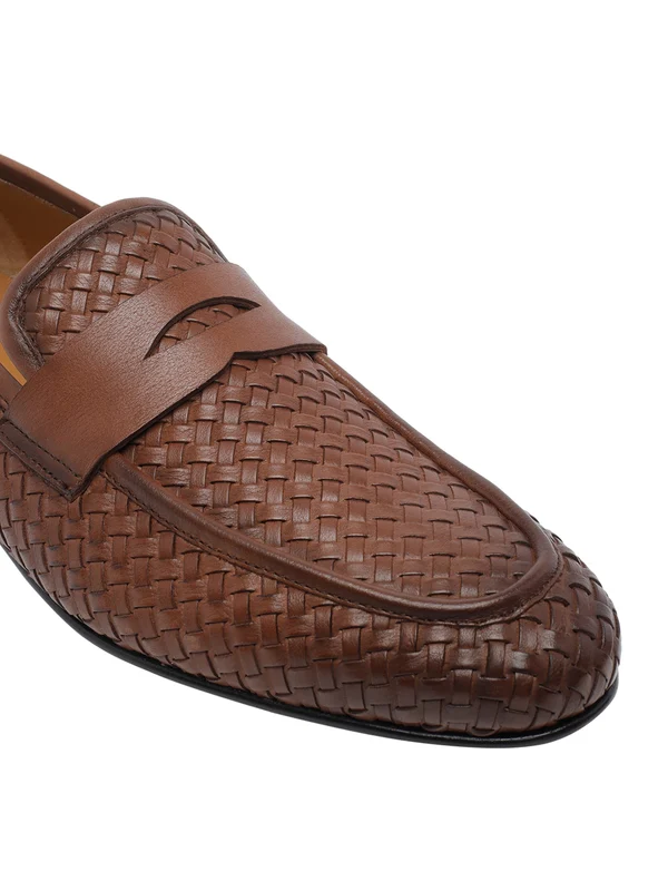Stuart Weitzman Brown Penny Loafer - Image 4